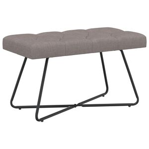 vidaXL Sols ar pogām Pelēkbrūna 80 x 40 x 46 cm Audums Pogu tuftings