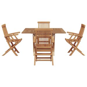 vidaXL Dārza ēdamgalds Brūna Cietā teak koks