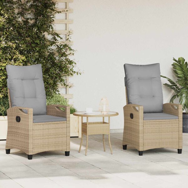 vidaXL Dārza krēsls 2 pcs Bē&scaron;a un gai&scaron;i pelēka 56 x 60 x 112 cm
