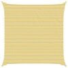 vidaXL Saulessargs Dzeltena un balta 7 x 7 m HDPE