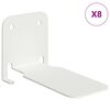vidaXL Peldējo&scaron;ais plaukts ar plauktu 8 pcs Balts 6 x 10,8 x 6,6 cm