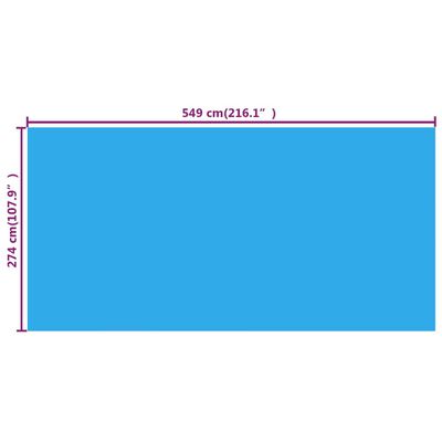 Baseina Pārklājs PE 5.49 x 2.74 m Taisnstūra forma, Zils