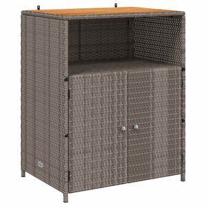 vidaXL Plakans Pelēka 70 x 50 x 87 cm Poliesters un Roly Rattens