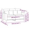 vidaXL divvietīgs dīvāns, tum&scaron;i pelēks audums, 120 cm