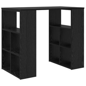 vidaXL Galds Melns ozolkoks Inženierijas koks 90 x 50 x 75 cm