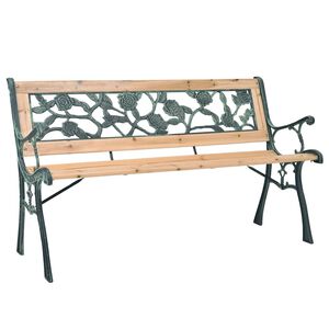 vidaXL dārza sols, 122 cm, koks