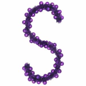 vidaXL Ziemassvētku bumbu virtene Ceriņkrāsa 186 cm polistirols