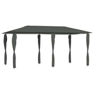 vidaXL dārza nojume stabu pārsegiem, 2,98x5,3x2,59m, antracīta 160g/m&sup2;