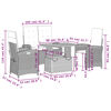 vidaXL 4-daļīgs dārza mēbeļu komplekts, matrači, bē&scaron;a PE rotangpalma