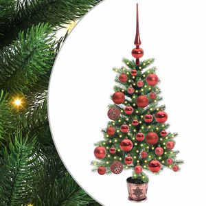vidaXL Ziemassvētku eglīte su 150 LED ar statīvu Zaļa 65 cm PE