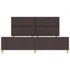 vidaXL Gultas rāmis ar galvas klāju Tum&scaron;i brūna 200 x 200 cm audums