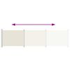 vidaXL izvelkama sānu markīze, krēmkrāsas, 600x160 cm