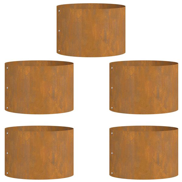 vidaXL Stādītāja gredzens 5 pcs Brūna 30 x 30 x 20 cm