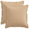 vidaXL Spilvens 2 gab. HOUTEN Krēmkrāsa 35 x 35 cm Viltots lins