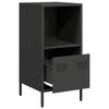 vidaXL kumode, melna, 35x39x73,5 cm, auksti velmēts tērauds