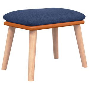 vidaXL kājsoliņ&scaron;, 45x29,5x35 cm, zils, audums un mākslīgā āda