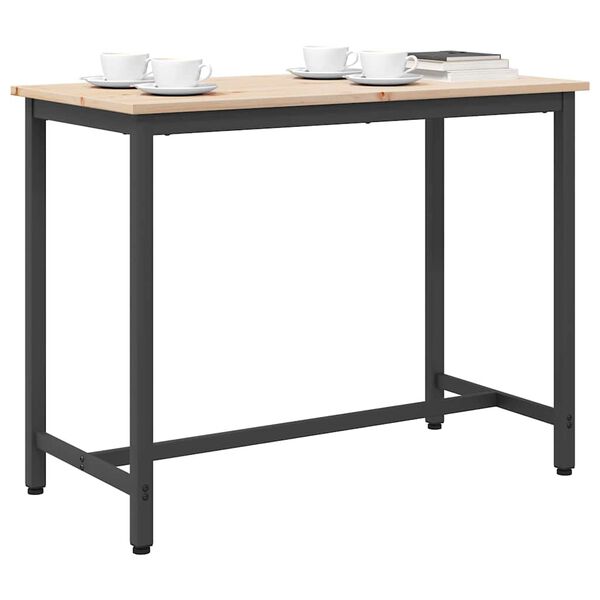 vidaXL galds Dabiska 100 x 50 x 77 cm Inženieru koks un tērauds