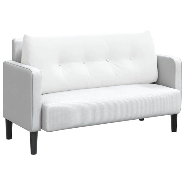 vidaXL Atpakaļ spilvens Balts 120 x 24 x 50 cm audums