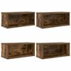 vidaXL CD uzglabā&scaron;anas plaukts 4 gab. Kūpināts ozols 40 x 17 x 17 cm