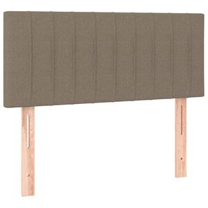 vidaXL gultas galvgalis, 90x5x78/88 cm, pelēkbrūns audums