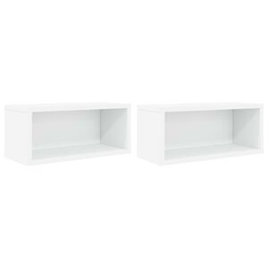 vidaXL CD uzglabā&scaron;anas plaukts 2 gab. Balts 40 x 17 x 17 cm