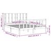 vidaXL gultas rāmis ar galvgali, King size izmērs, masīvkoks