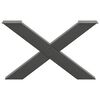 vidaXL kafijas galdiņa kājas, 2 gab., X-veida, antracīta krāsā, 70x(42-43) cm, tērauds