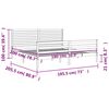vidaXL gultas rāmis ar galvgali, Super King Size, masīvkoks, balts