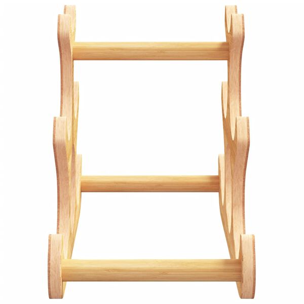 vidaXL vīna pudeļu plaukts 6 pudelēm, 35x18x25,5 cm, bambuss