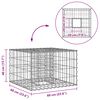 vidaXL Gabions pacelta gulta Sudraba 60 x 60 x 40 cm Cinkots tērauds