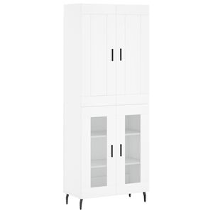 vidaXL augstais skapis, balts, 69,5x34x180 cm, inženierijas koks