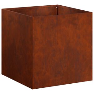vidaXL Dārza stādītājs Rūsa 25 x 25 x 25 cm Novecināts tērauds