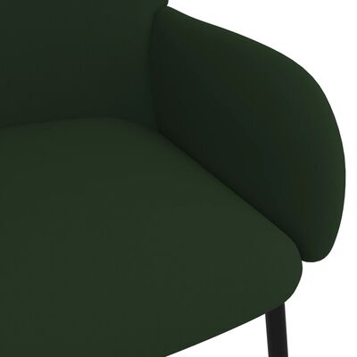 vidaXL virtuves krēsli, 2 gab., tumši zaļš samts