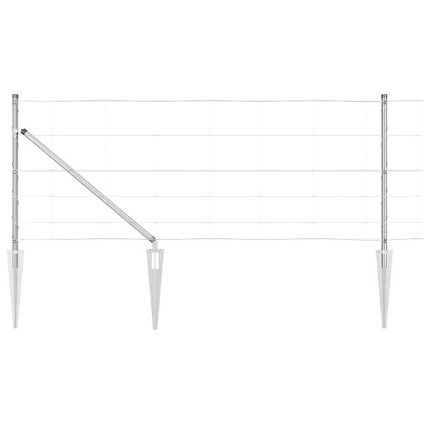 vidaXL Žoga āķis Cinkots 25 x 0,8 m Tērauds