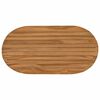 vidaXL Galda virsma 80 x 40 x 3,5 cm Ovāls Ciets tek&scaron;a koks Dabiska