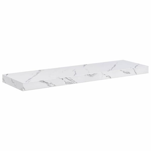 vidaXL Sienas plaukts Balts marmors 90 x 23,5 x 4 cm Inženierijas koks