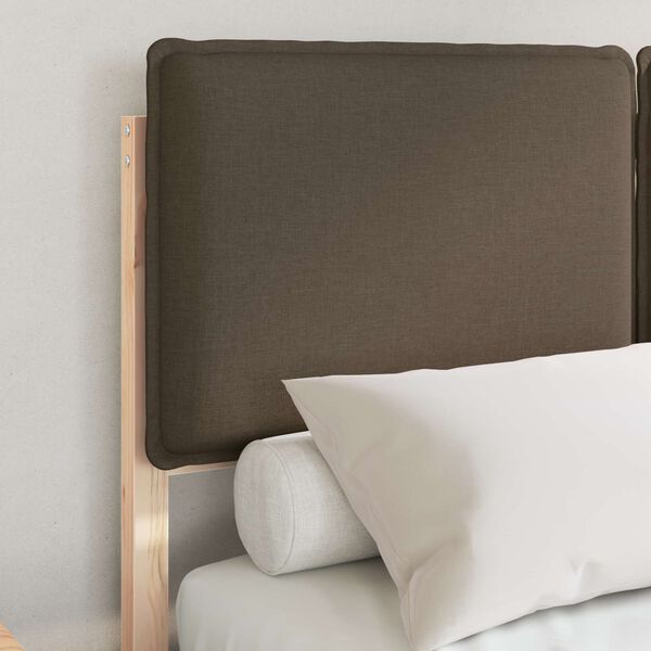 vidaXL Gultas rāmis ar polsterētu galvas balstu Pelēkbrūna