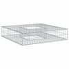 vidaXL Gabions pacelta gulta 100 x 100 x 20 cm Cinkots tērauds Sudraba