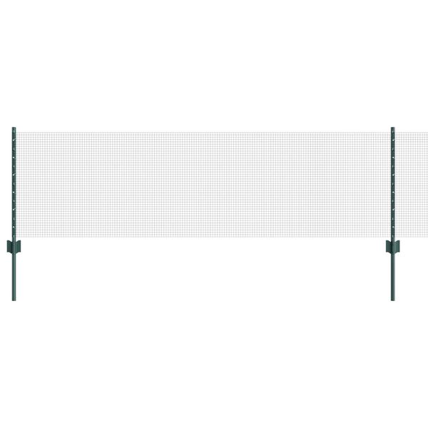 vidaXL Žogs ar stabu Zaļa 0,6 x 100 m Tērauds un PVC