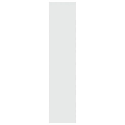 vidaXL grāmatu plaukts, aizslietnis, spīdīgi balts, 100x30x135 cm
