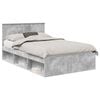 vidaXL Gultas rāmis Betons 120 x 190 cm Ciets priedes koks