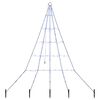 vidaXL LED Ziemassvētku koks ar zemes mietiem Zila 182 cm Metāla