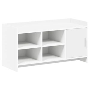 vidaXL Apavu skapis Balts 100 x 39,5 x 51 cm Inženierijas koks