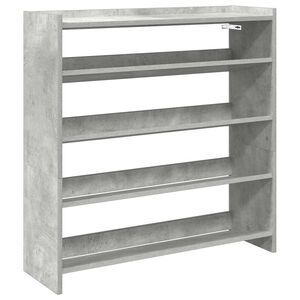 vidaXL apavu plaukts betona pelēks 80x25x81 cm inženierijas koks