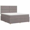 vidaXL Kontinentālā gulta ar matraci Pelēkbrūna 180 x 200 cm Audums