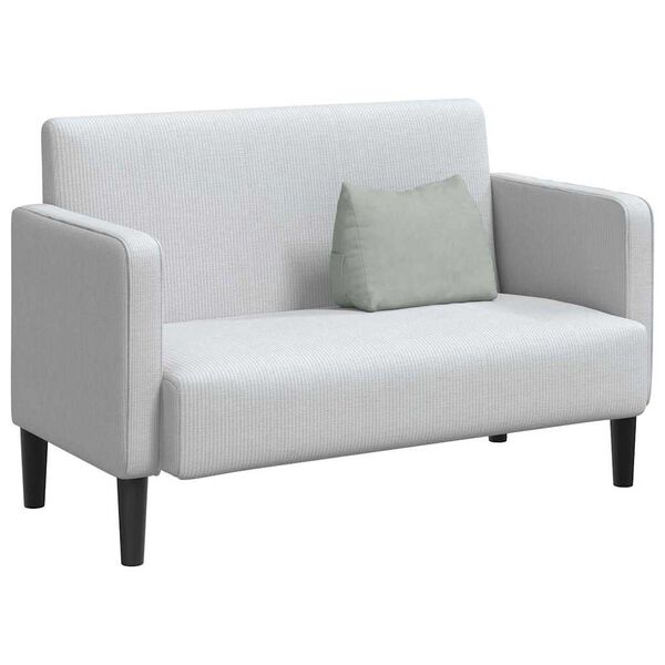 vidaXL Atpakaļ spilvens Gai&scaron;i pelēks 45 x 20 x 35 cm Korduroja audums