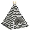 vidaXL Mazo dzīvnieku teepee ar spilvenu 50 x 50 x 60 cm Poliesters