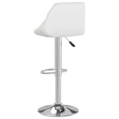vidaXL bāra krēsli, 2 gab., krēmkrāsas un balta mākslīgā āda