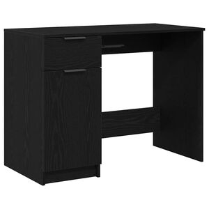 vidaXL Galds Melns ozolkoks Inženierijas koks 100 x 50 x 75 cm