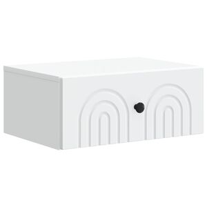 vidaXL Sienā stiprināms nakts skapis Balts 49 x 34,5 x 20 cm